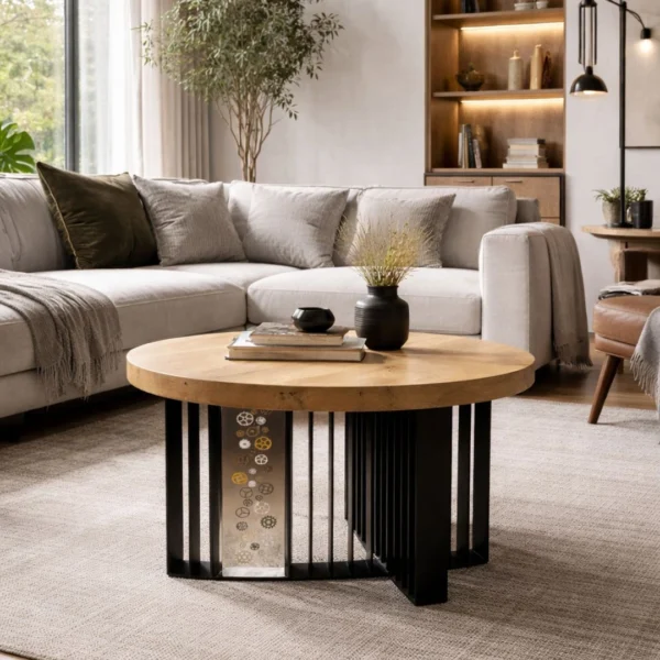 Stolik kawowy drewniany nowoczesny dębowy