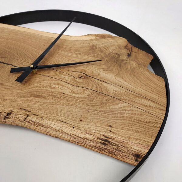 Zegar ścienny drewniany dębowy o średnicy 60 cm