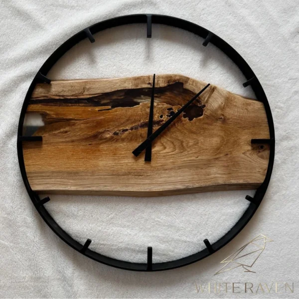 Zegar loftowy dębowy 60 cm
