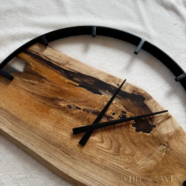 Zegar loftowy dębowy 60 cm