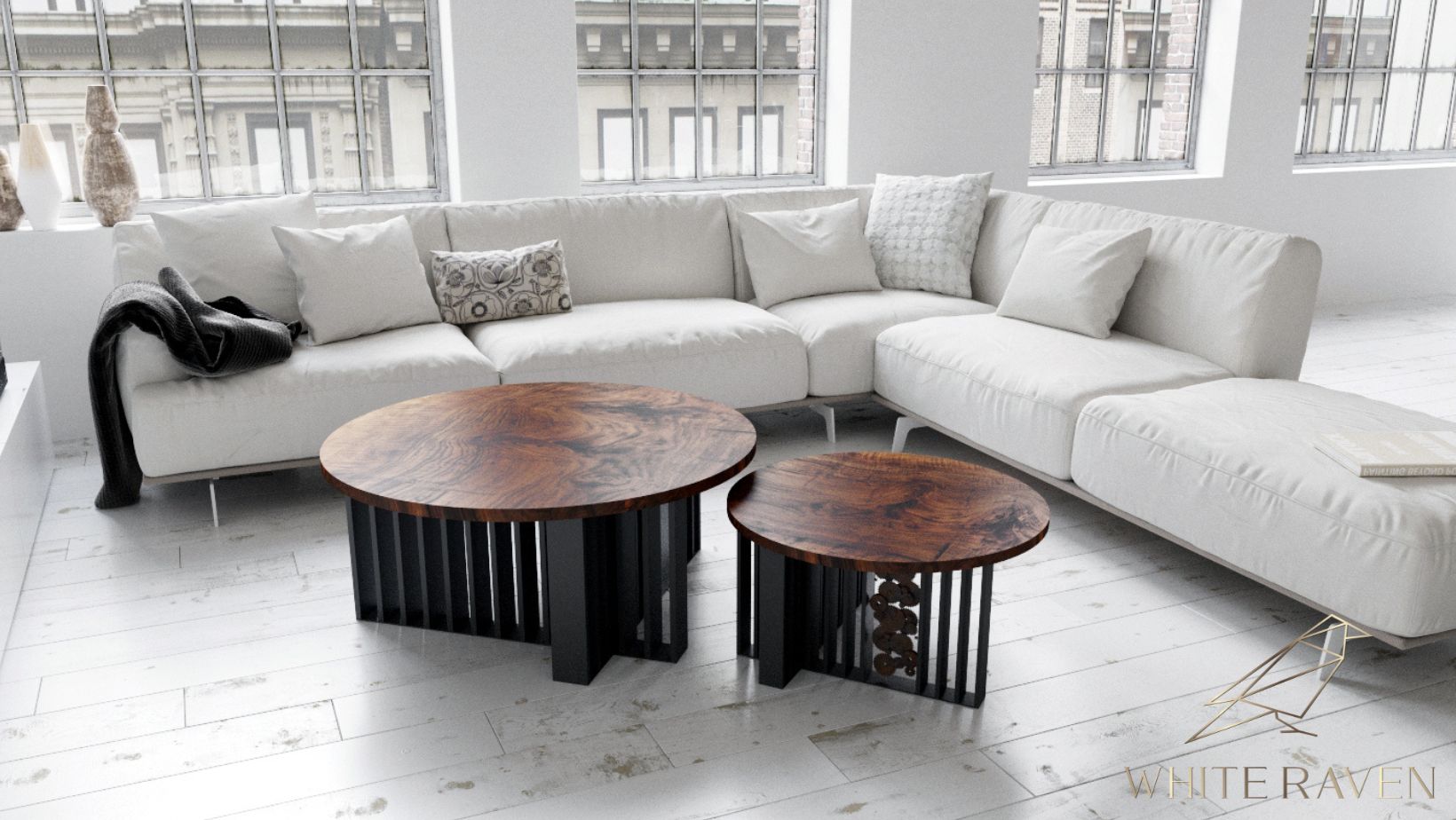 resin coffee table black
