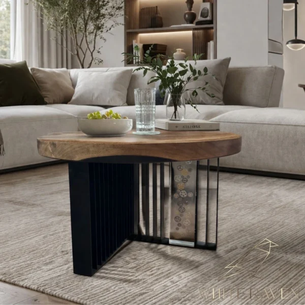 Stolik kawowy okrągły BLACK PEARL