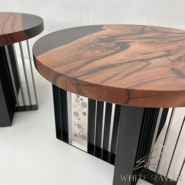 Stolik kawowy okrągły BLACK PEARL