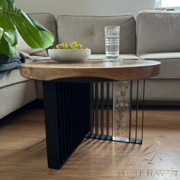 Stolik kawowy okrągły BLACK PEARL